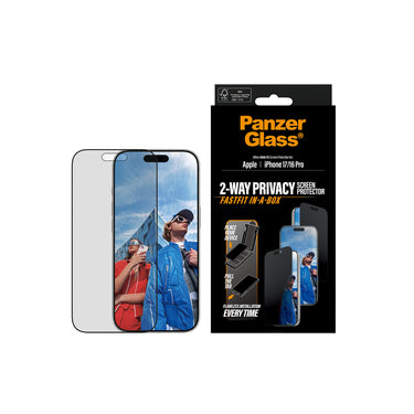 PanzerGlass Privacy UltraWide Fit Screen Protector with Fastfit in-a-box for iPhone 17
